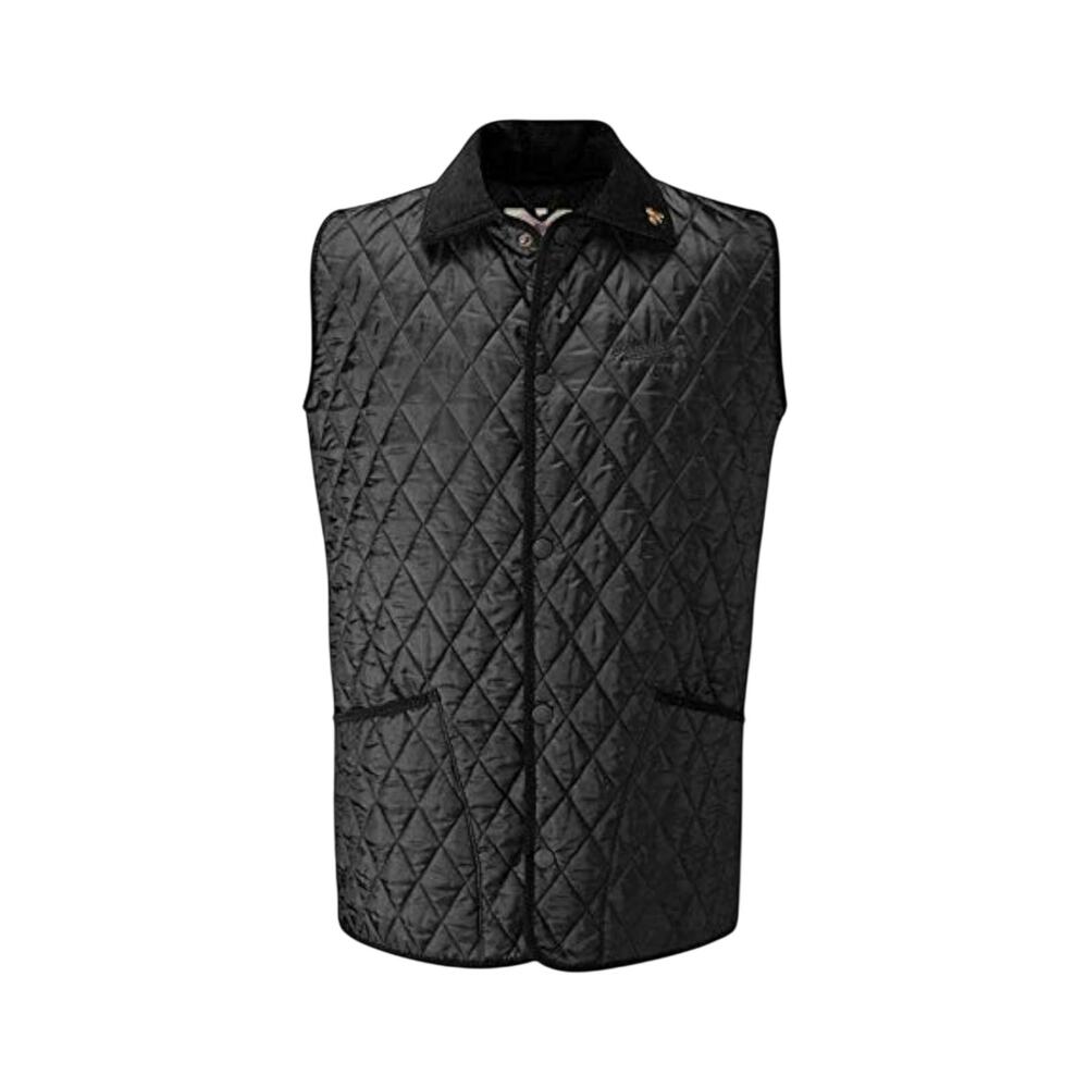 Men's Classic Rag Gilet Quilted Vest Black XL